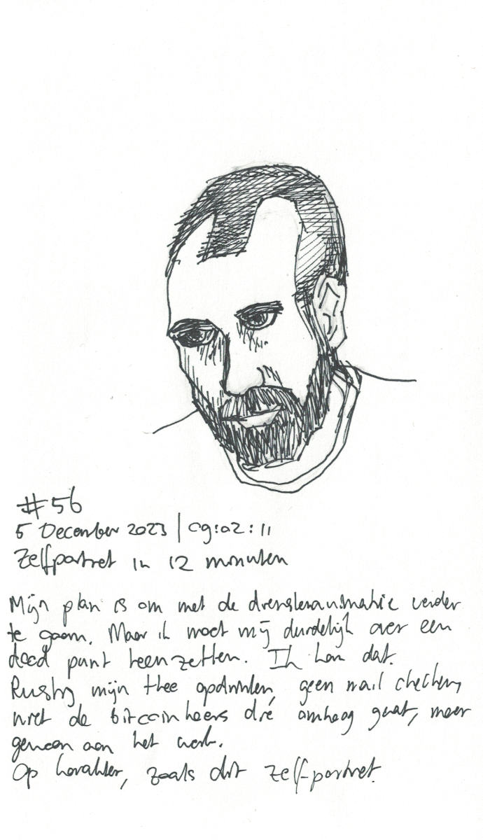 Zelfportret #056 door Edward Kobus