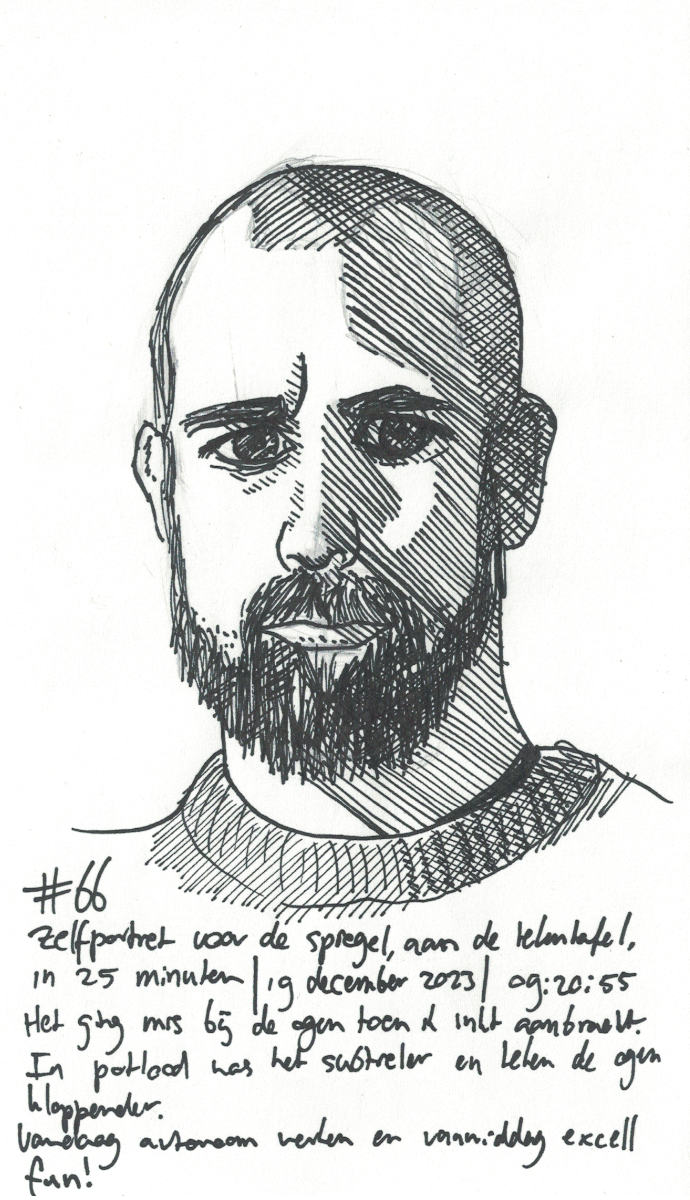 Zelfportret #066 door Edward Kobus