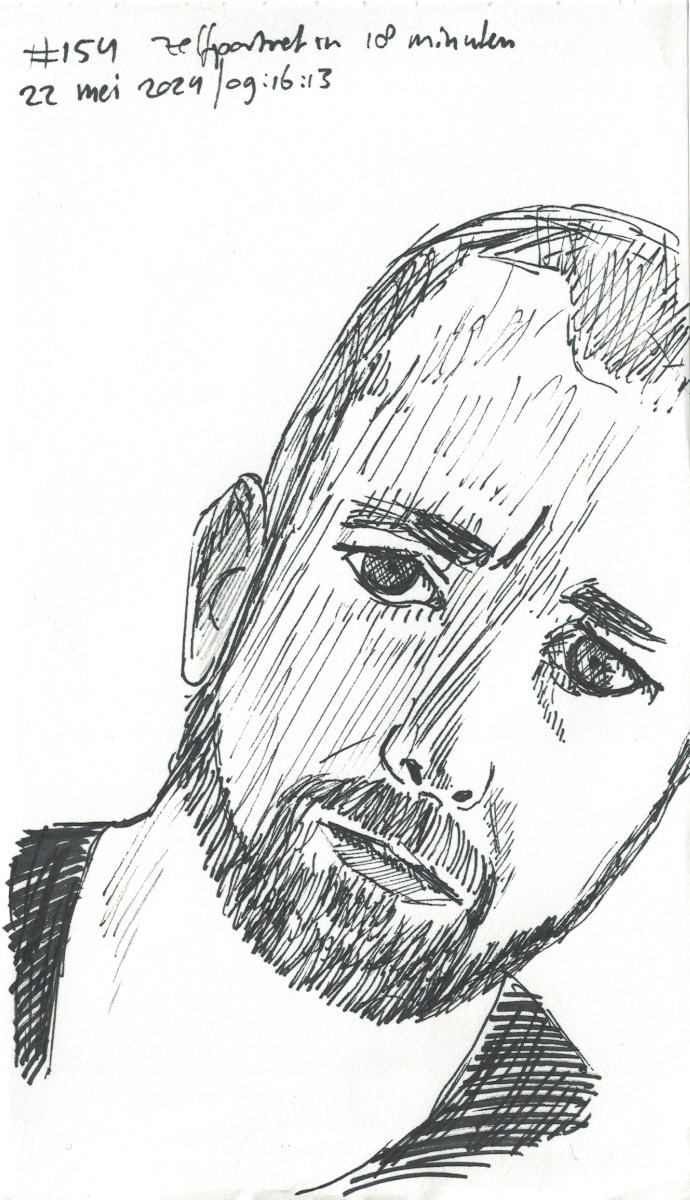 Zelfportret #154 door Edward Kobus