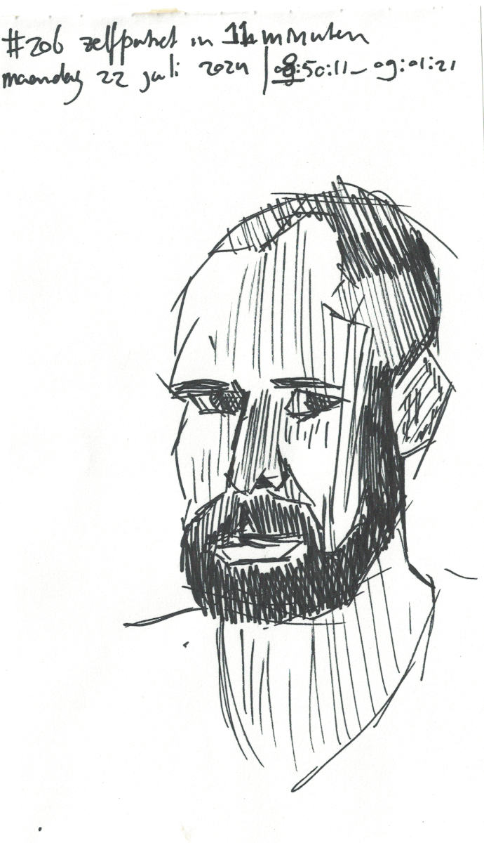 Zelfportret #206 door Edward Kobus