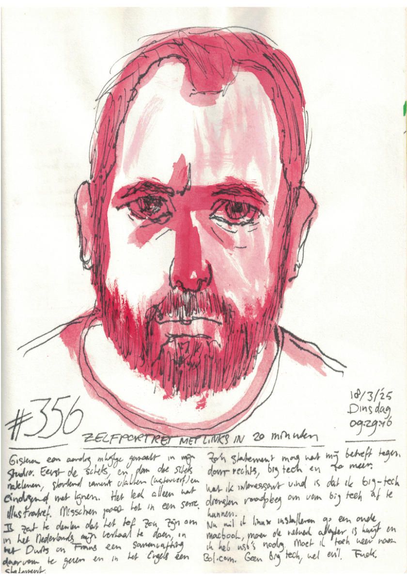 Zelfportret #356 door Edward Kobus