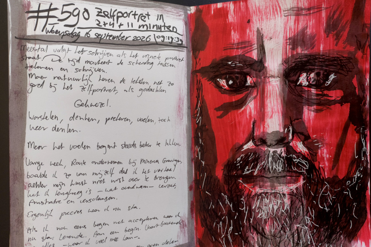 Zelfportret #590 door Edward Kobus