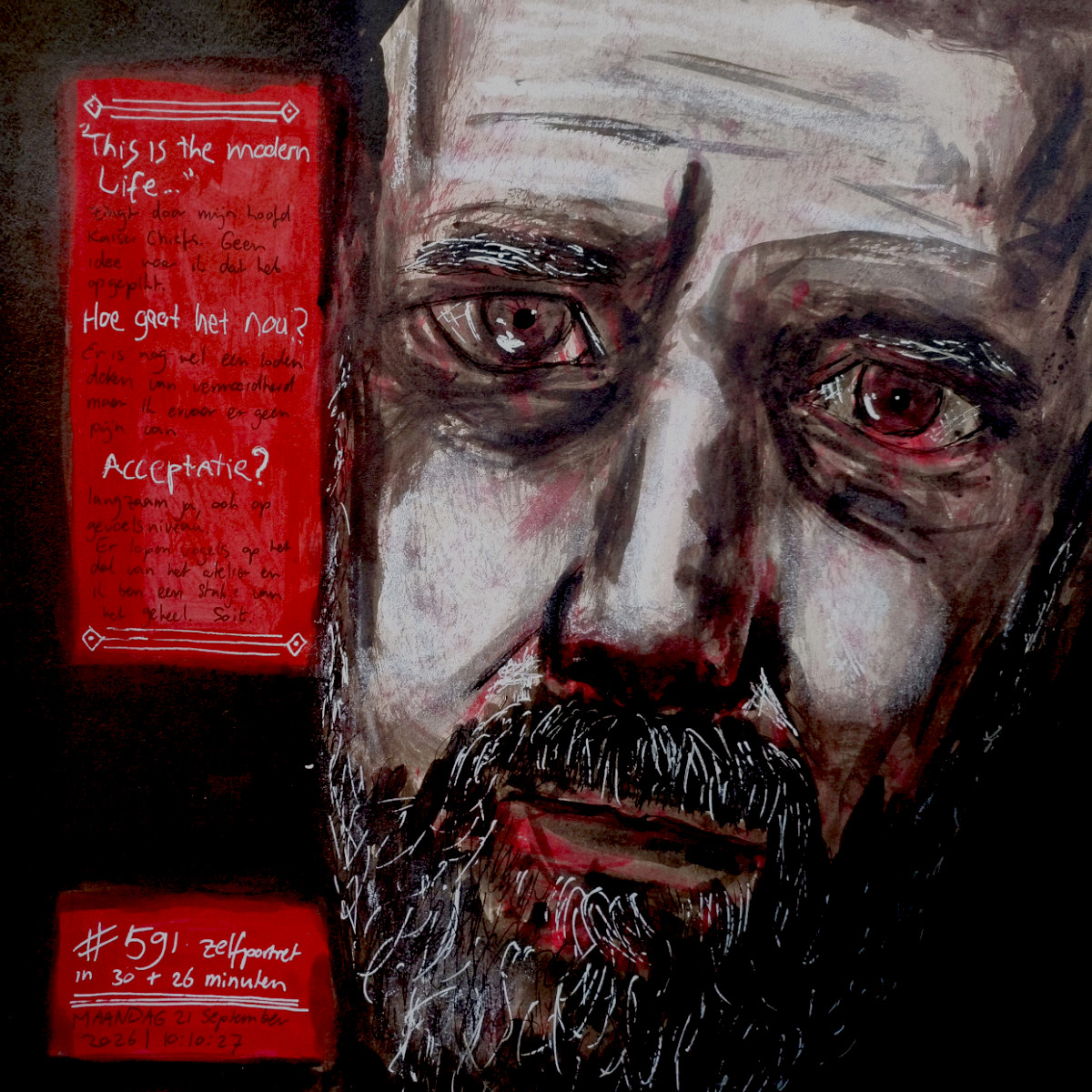 Zelfportret #591 door Edward Kobus
