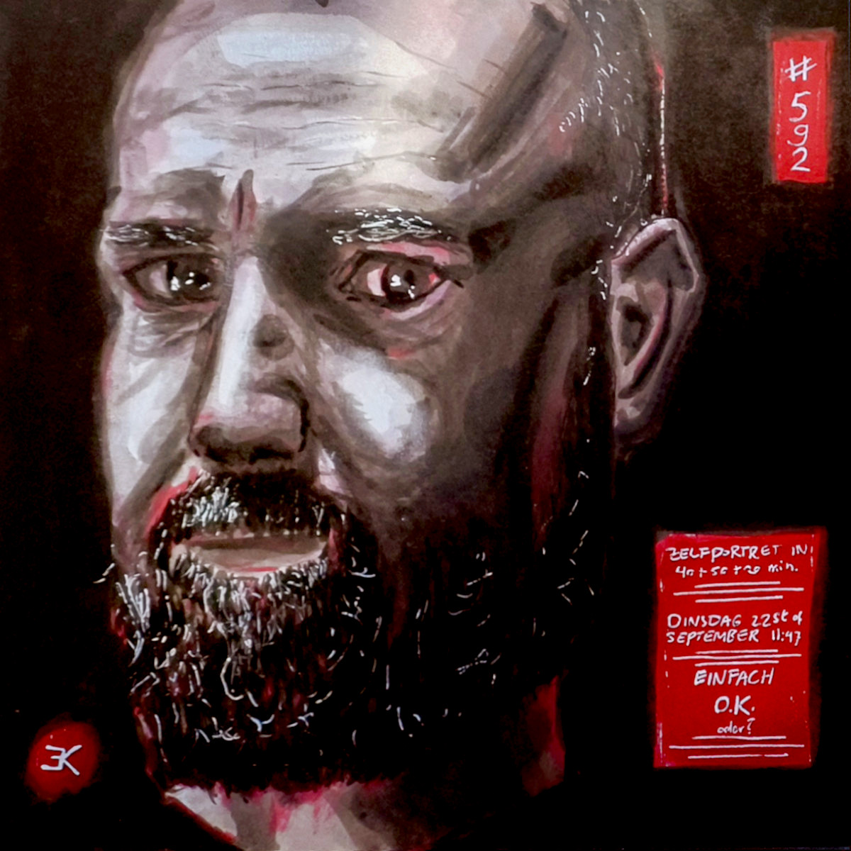 Zelfportret #592 door Edward Kobus
